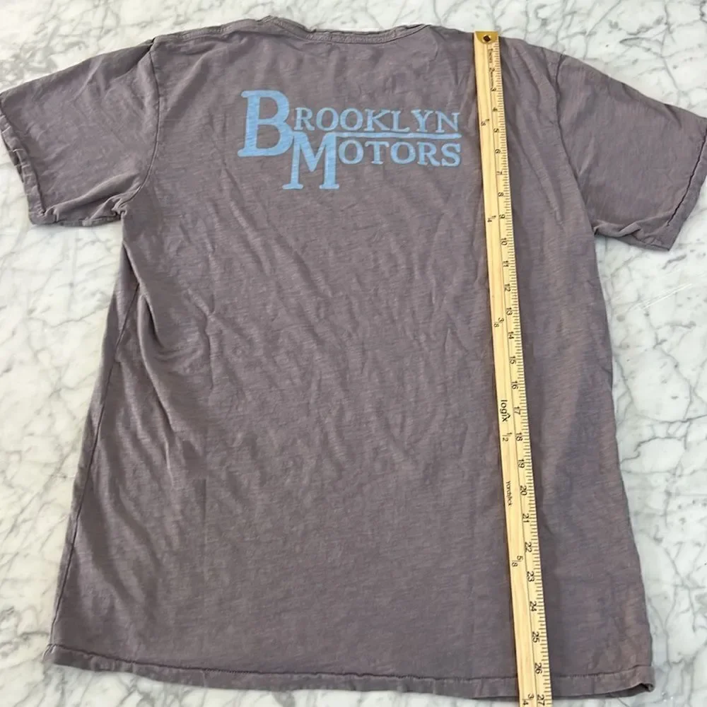 Brooklyn Motors Single Stitch Grey Motorcyle Vintage Feel Shirt Size L